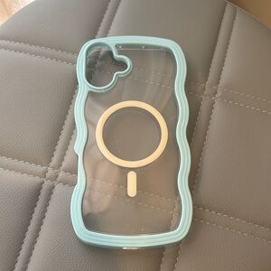 Blue Silicone Phone Case with MagSafe